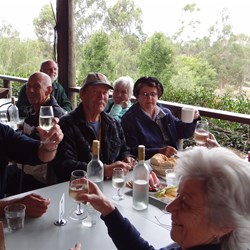 After the beach we travelled up into the hills for lunch.