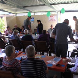 Morning Tea.  Very yummy food that needed a walk off in the afternoon !!!!