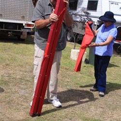 The ladder folds down to this.