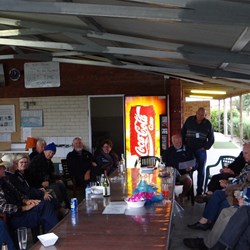 Last evening, saying our goodbyes, after enjoying another great muster week.