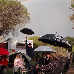 Well sunshine on minute then rain & rainbows.