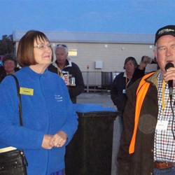 Greg introducing Gwen Potter from the local historical society.