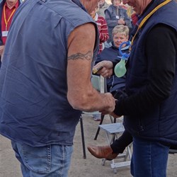 Hullo what's this? Viv auctioning off the dummy to charity so he doesn't have to wear it.