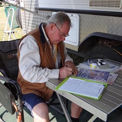 Bob busy at work with the photographic competition.