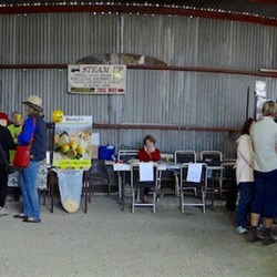 Sausage sizzle and market day in the shed.