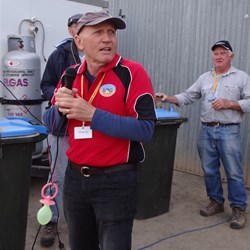 Muzza getting his dummy.