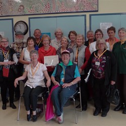 The group of Boggers who went to REHDS to give the rugs.  We all had a great morning.