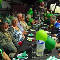 Table at the catered dinner.