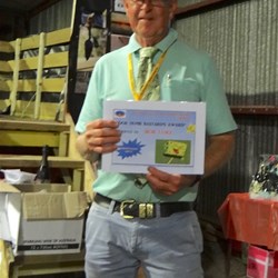 Bob L with his PDB award.