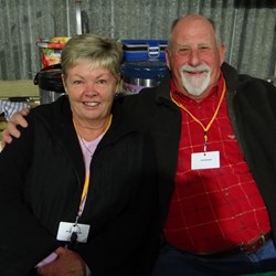 John & Petria looking very relaxed at the Spit roast night.