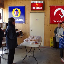 The toast makers at the breakfast.