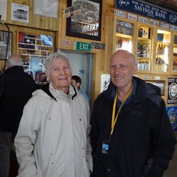 Enjoying the breakfast.