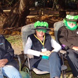 Dressed in green for St Patrick's day.