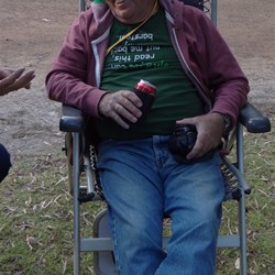 Peter looking very relaxed.