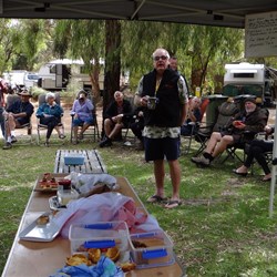 Trevor giving a little speech at morning tea.  