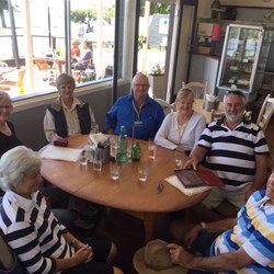 A group of musterers enjoying the beautiful sunny afternoon.