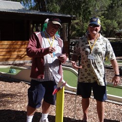 Peter & Trev at mini golf.