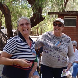 Shirley giving Maree another high point score.  Thanks to Shirley for organising todays Mini Golf.