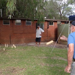 Karl playing Finska this evening before the quiz night.