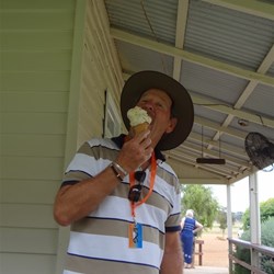 And after the hard work !!?? having his ice-cream. !!??