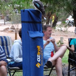 And then the wicked kookaburra took up his post.