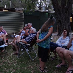 just about time for the possum to appear.