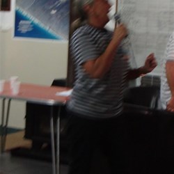 Shirley doing Karaoke 