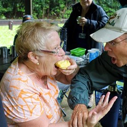 D - 3 Sue refused to share her vanilla slice with Steve