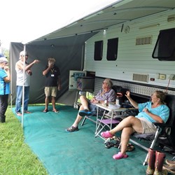 D 6 - Show & Tell Time - the sturdy Coolibah Awning made from real canvas