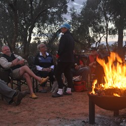 Camp fire happy hour Werai Station