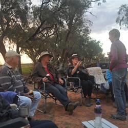 Camp fire happy hour Werai Station