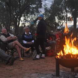 Camp fire happy hour Werai Station