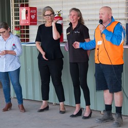 Muzza introducing Council events and tourism staff