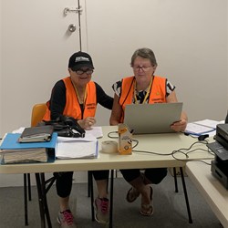 Joy & Helen sorting it all out!!