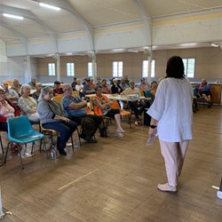Boggers attending presentation. 
