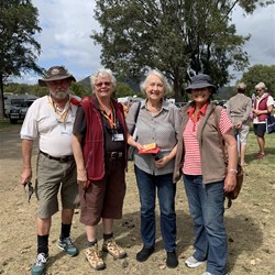 Boggers enjoying sausage sizzle