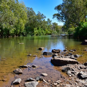 The inviting waters at Jasper Gorge look inviting, but this is crocodile country 