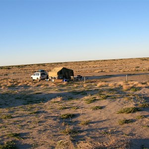 Camper trailer in the desert