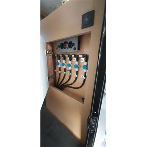 Airbag and water tank usage management and electric stairs