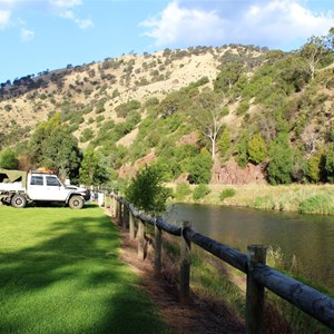 Camping sites beside the river