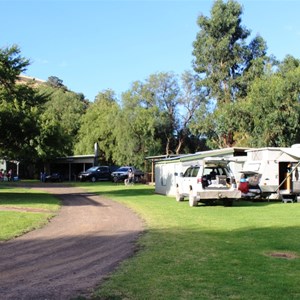 Powered site area opposite the amenities