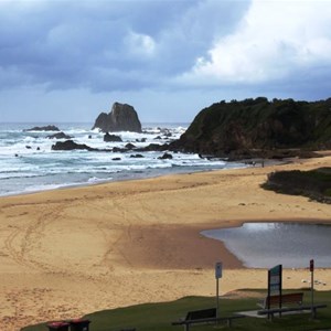 Surf beach from the caravan park