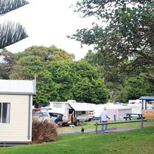 View of the part of the caravan area