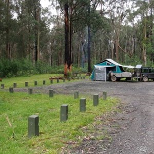 Looking back to campsites 1 & 2.