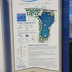 Info board at Tchum Lake