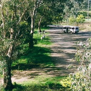 Gravel area alongside river