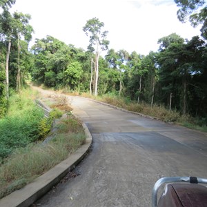 Concrete first 2 km uphill