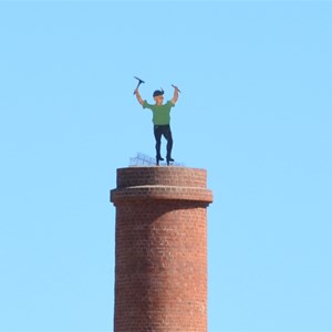Johnny Green atop of Peacock's Chimney