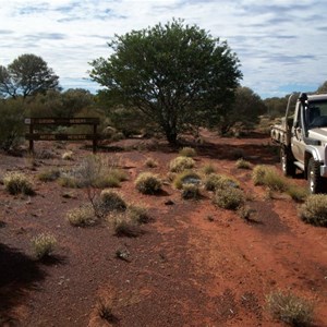 Gibson Desert Nature Reserve sign.