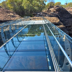 The million dollar plus walkway over Cobbold Gorge.